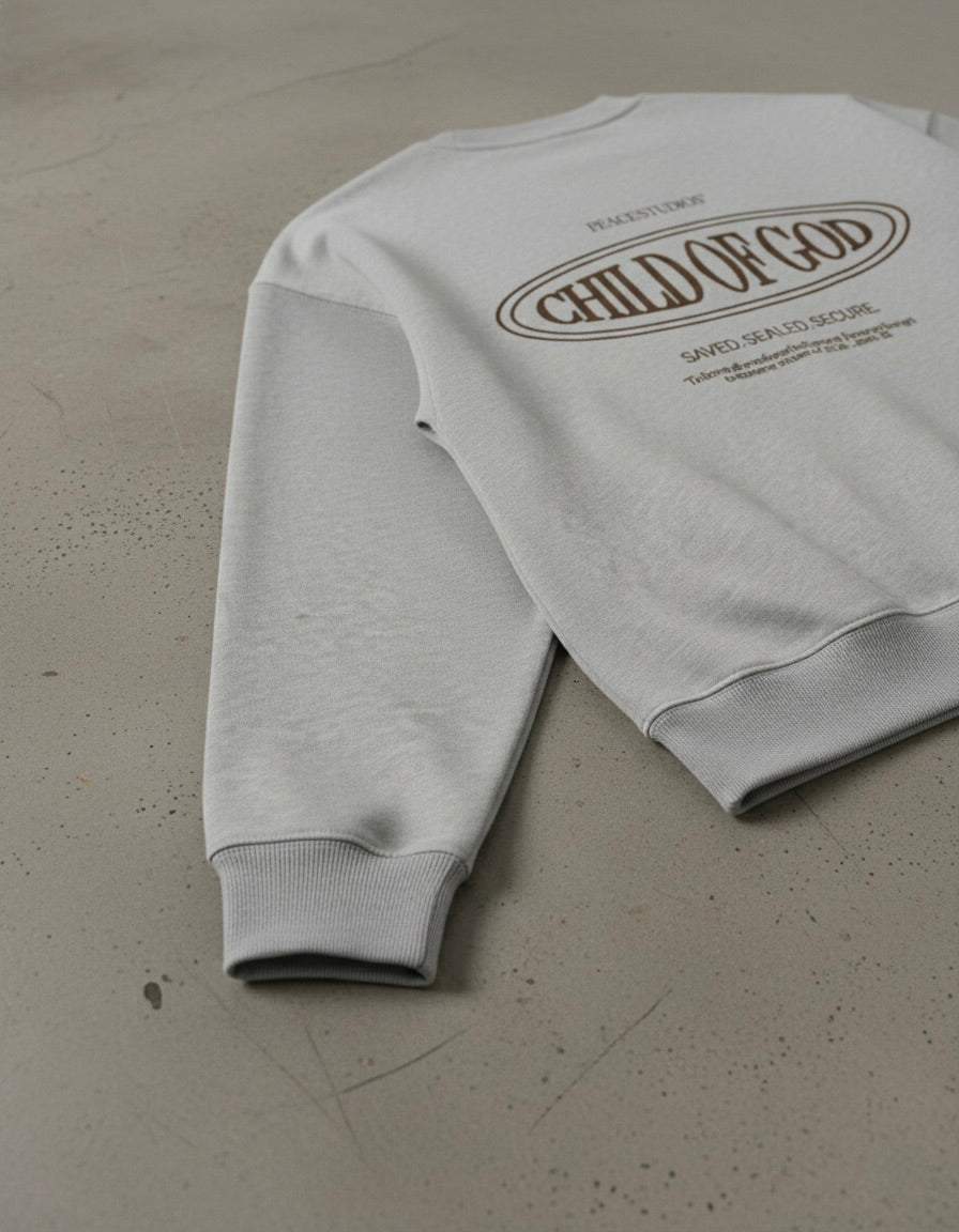 Child of God II Gray Heavyweight Essential Sweatshirt | Peace®