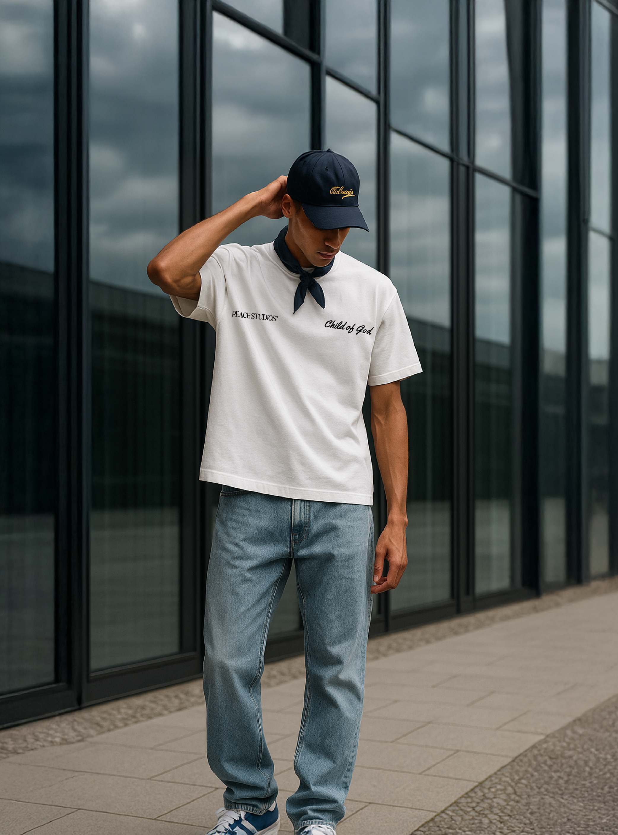 Child of God White Heavyweight Loose Fit Tee | Peace®