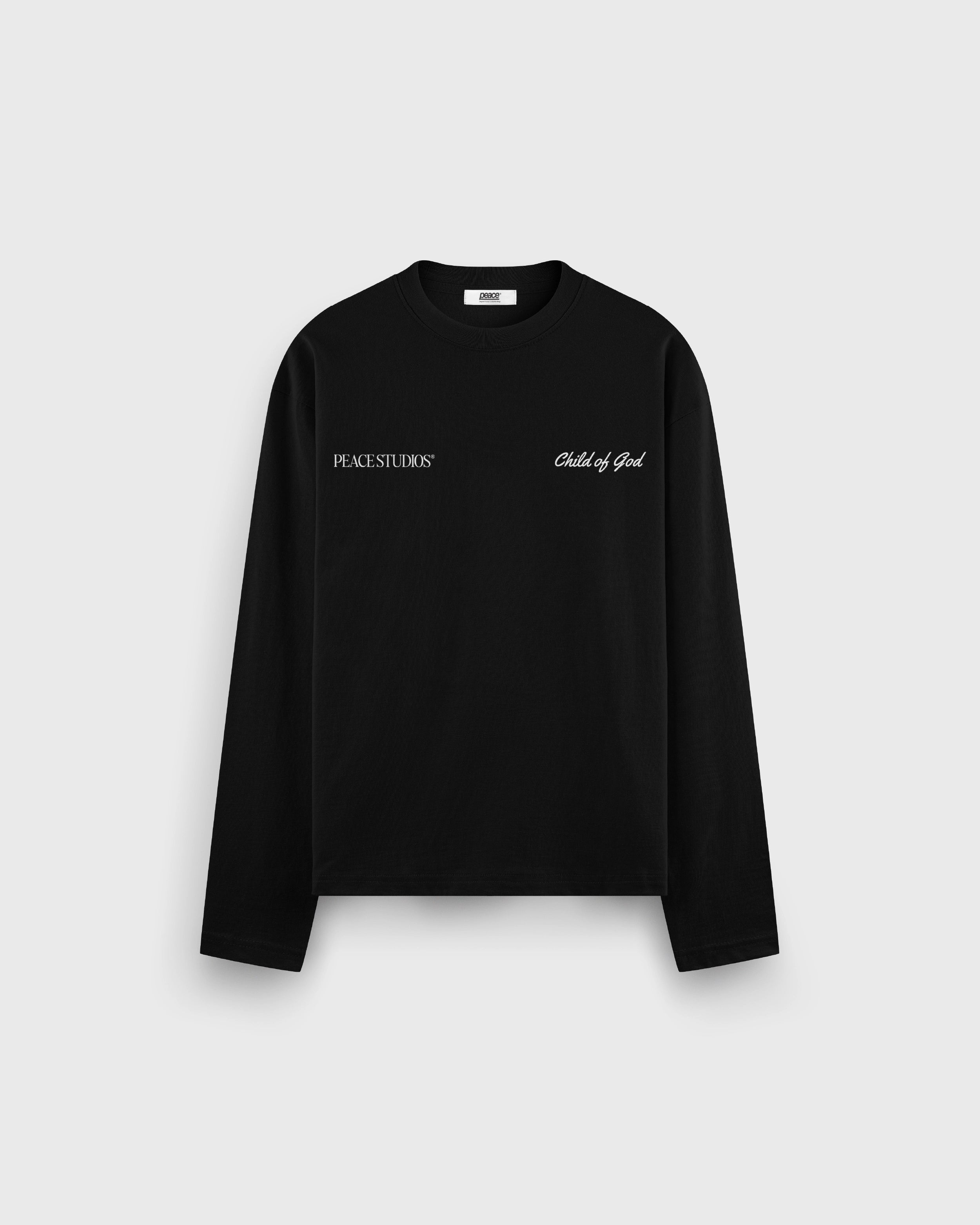 Child of God Longsleeve Loose Fit Tee Black | Peace®