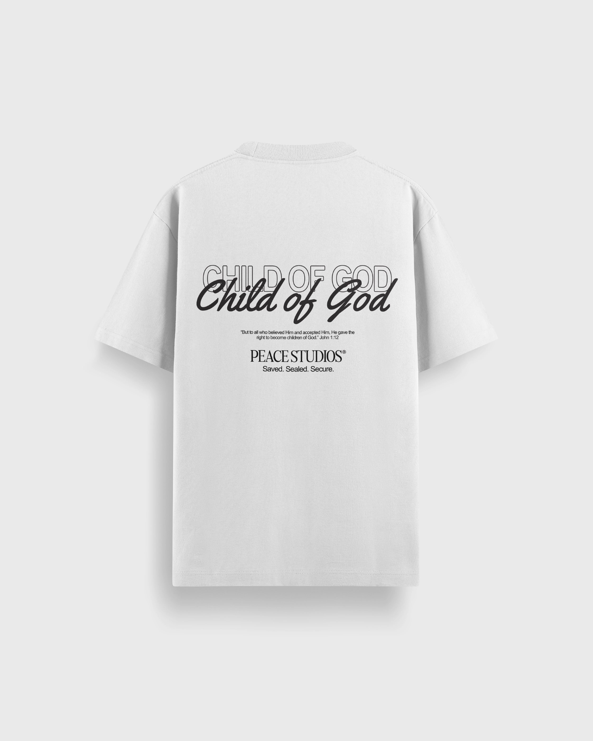 Child of God White Heavyweight Loose Fit Tee | Peace® PEACE STORE