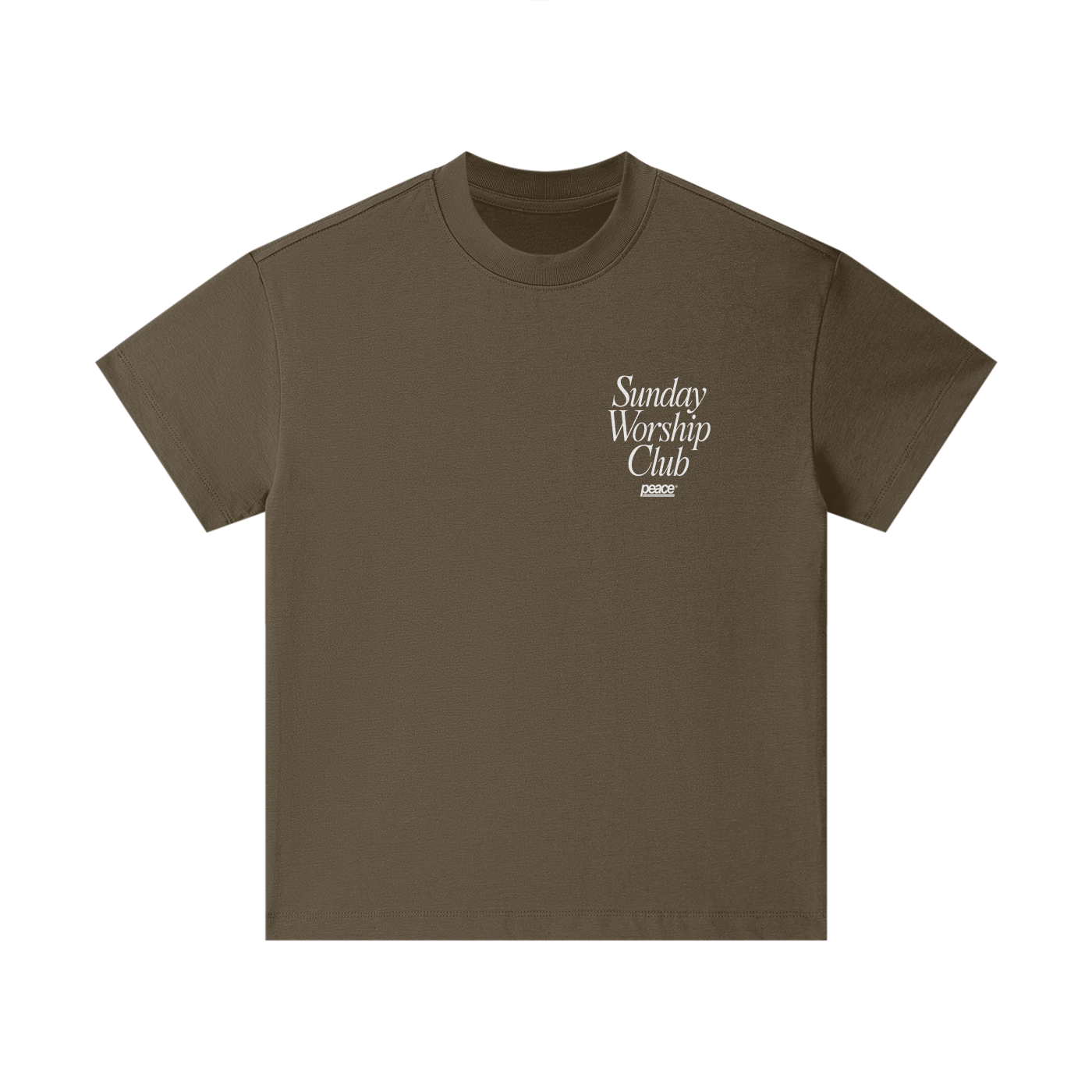 Kids Tee Sunday Worship Club Brown | Peace® PEACE STORE