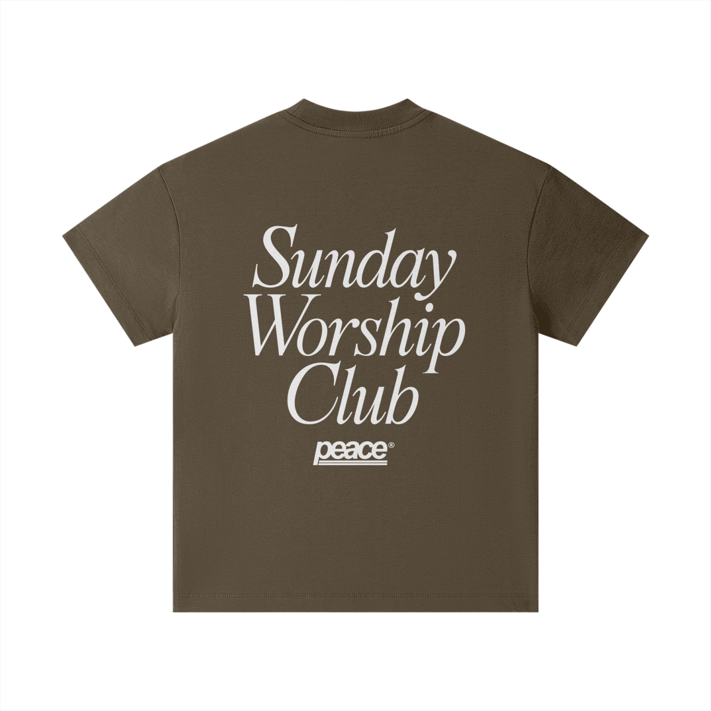 Kids Tee Sunday Worship Club Brown | Peace® PEACE STORE