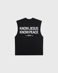 Know Jesus, Know Peace Black Raw Edge Tank Top | Peace®