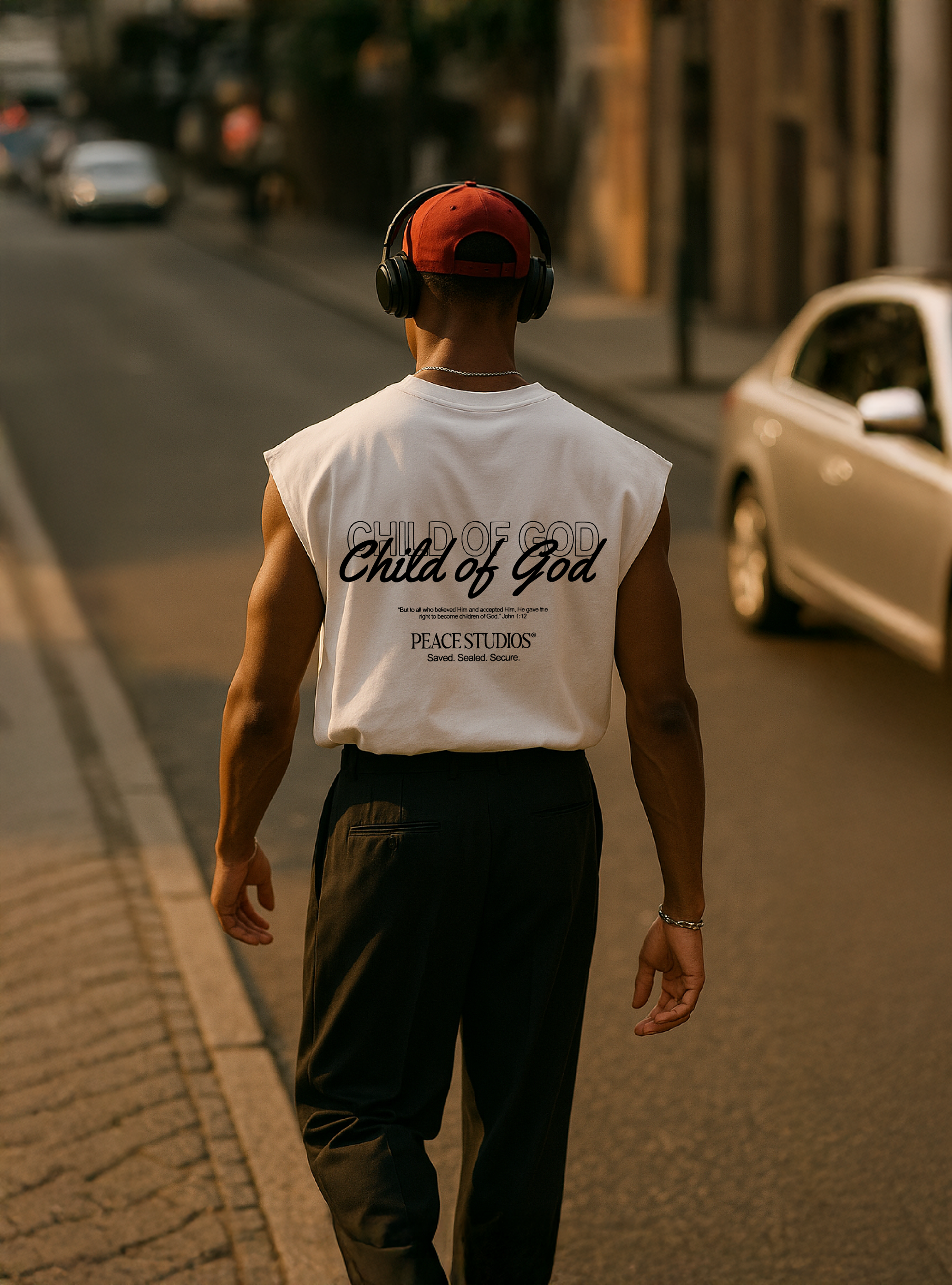 Child of God White Raw Edge Tank Top | Peace®