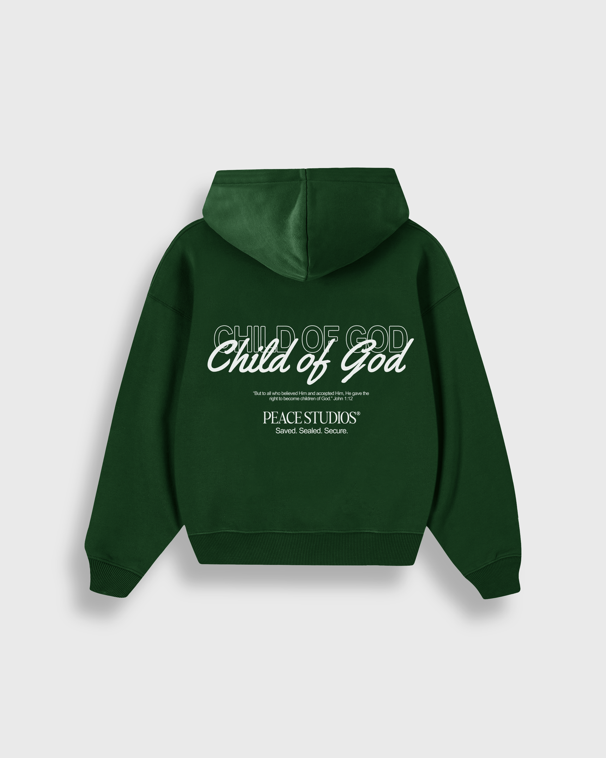 Child of God Green Oversized Heavyweight Hoodie | Peace®