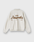 Peacemaker Heavyweight Oat Gray Fleece Polo Sweatshirt | Peace®