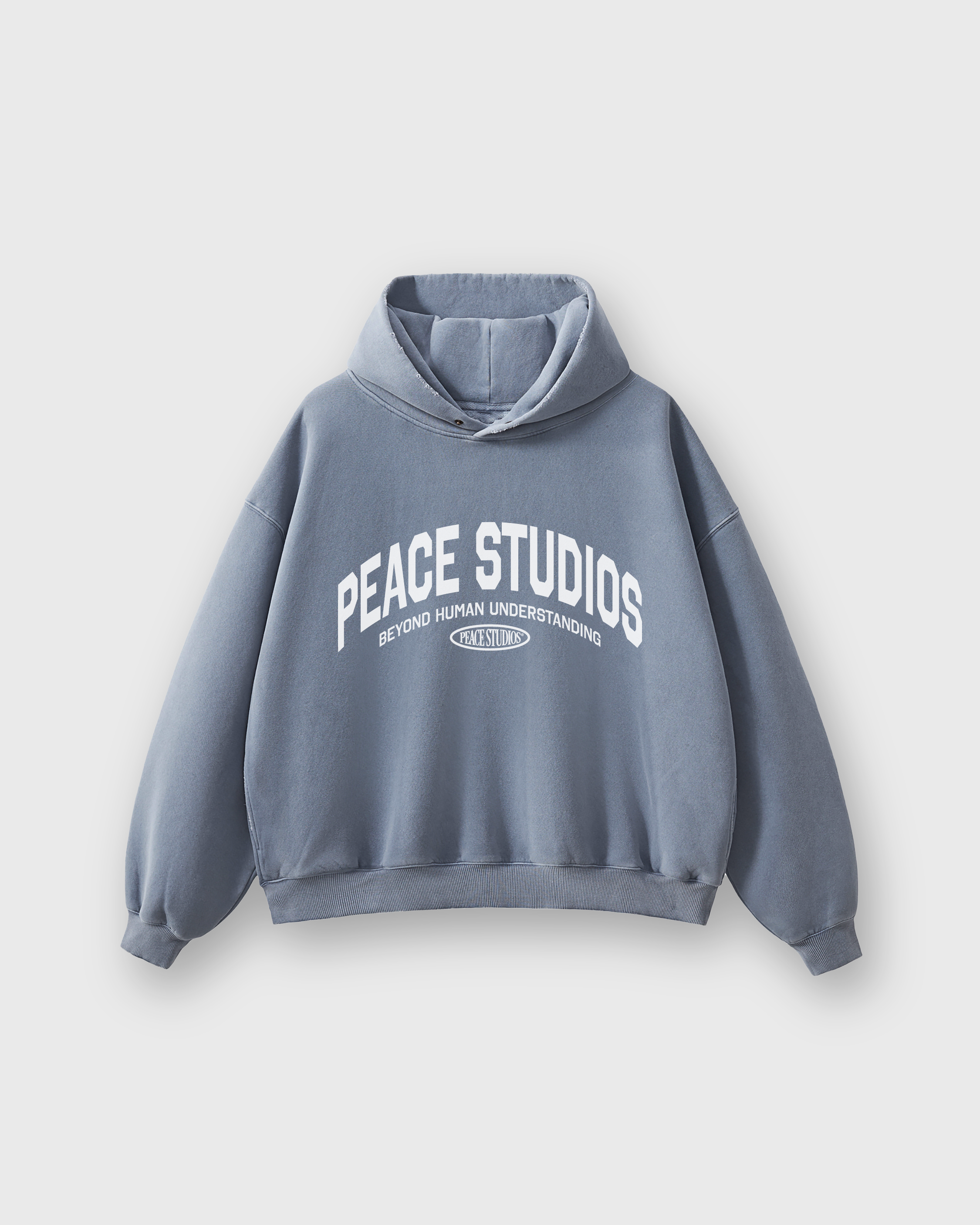 The Signature Collection Blue Oversized Heavyweight Hoodie | Peace®