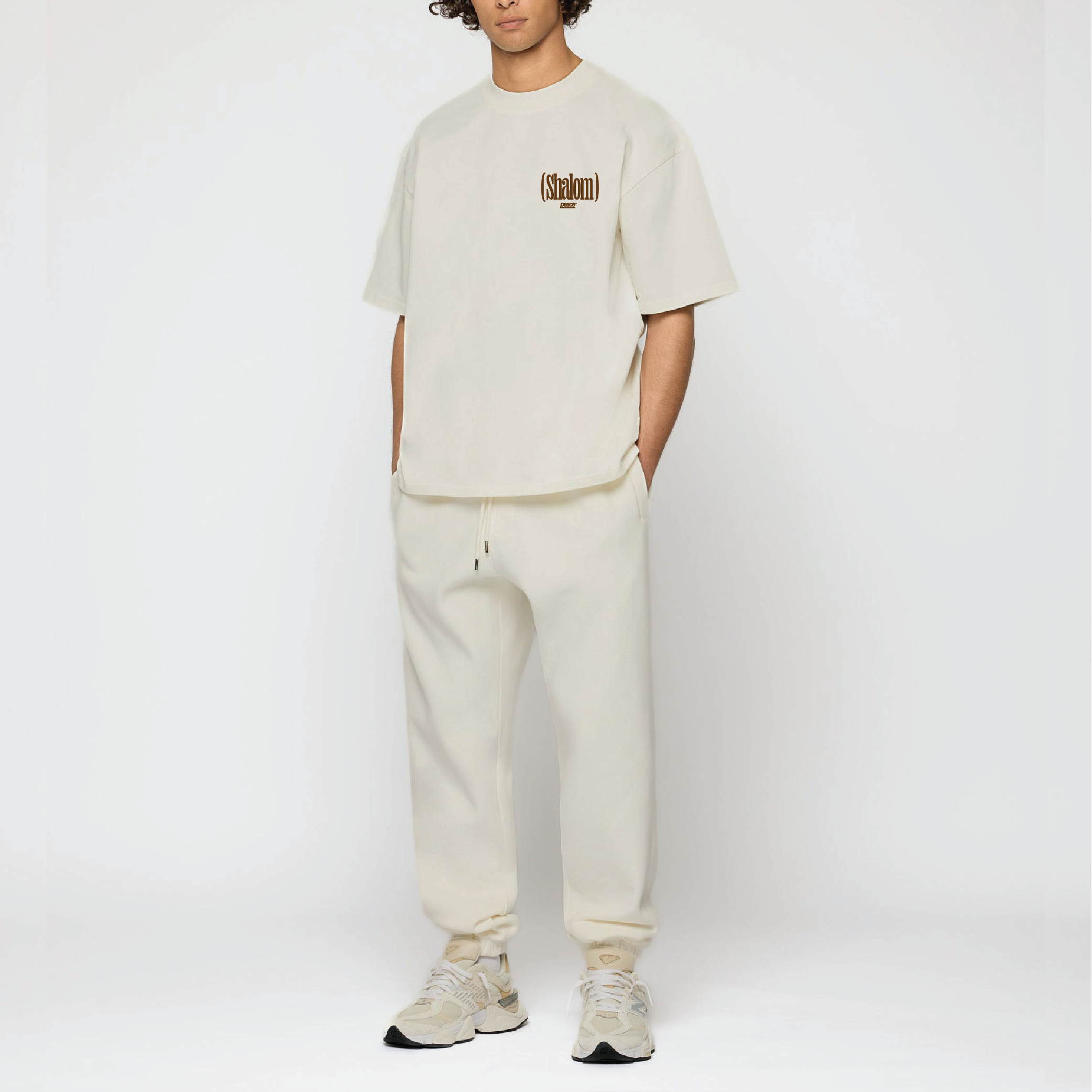 Shalom Official Beige Loose Fit Tee | Peace® PEACE STORE