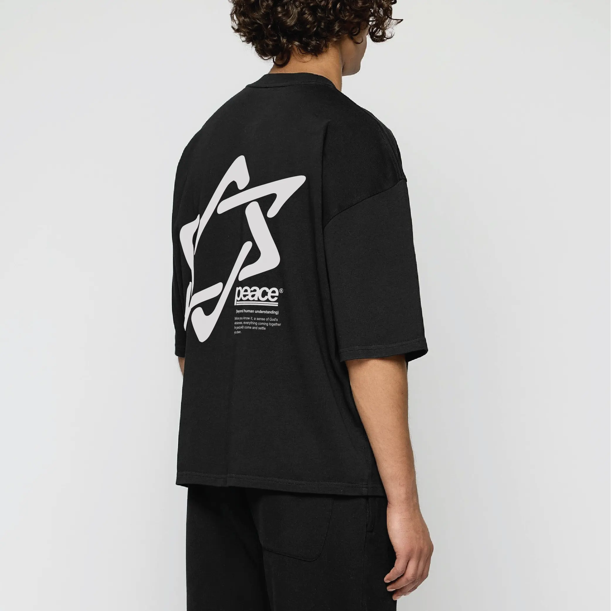 Official Peace Star Black Loose Fit Tee | Peace® PEACE STORE
