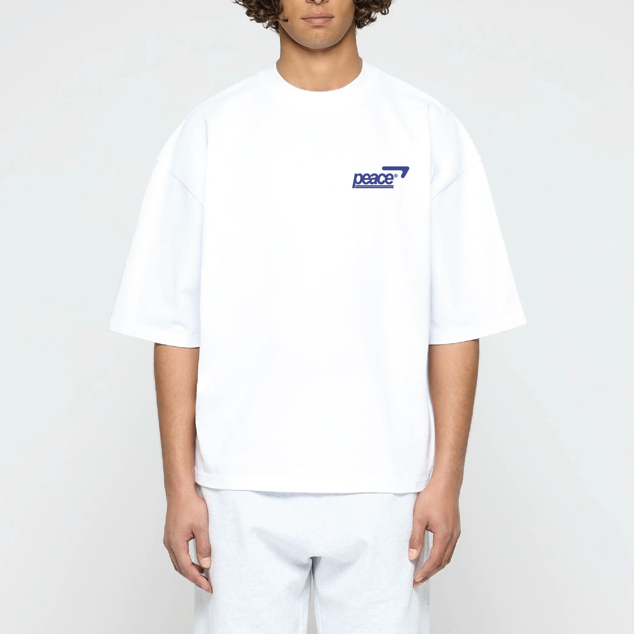 Official Peace Star White Loose Fit Tee | Peace® ODMPOD