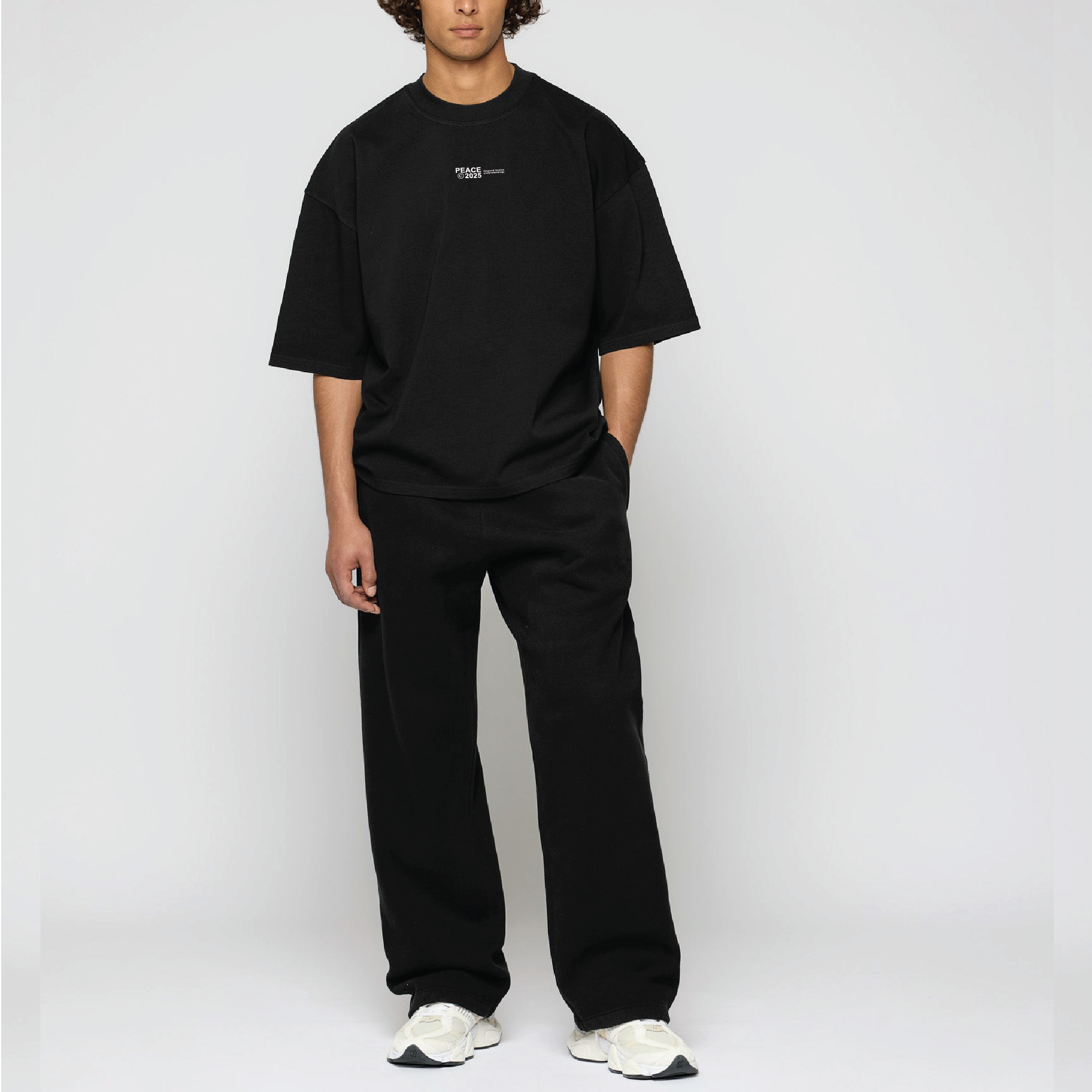 PEACE © 2025 Black Oversized Heavyweight Tee PEACE STORE