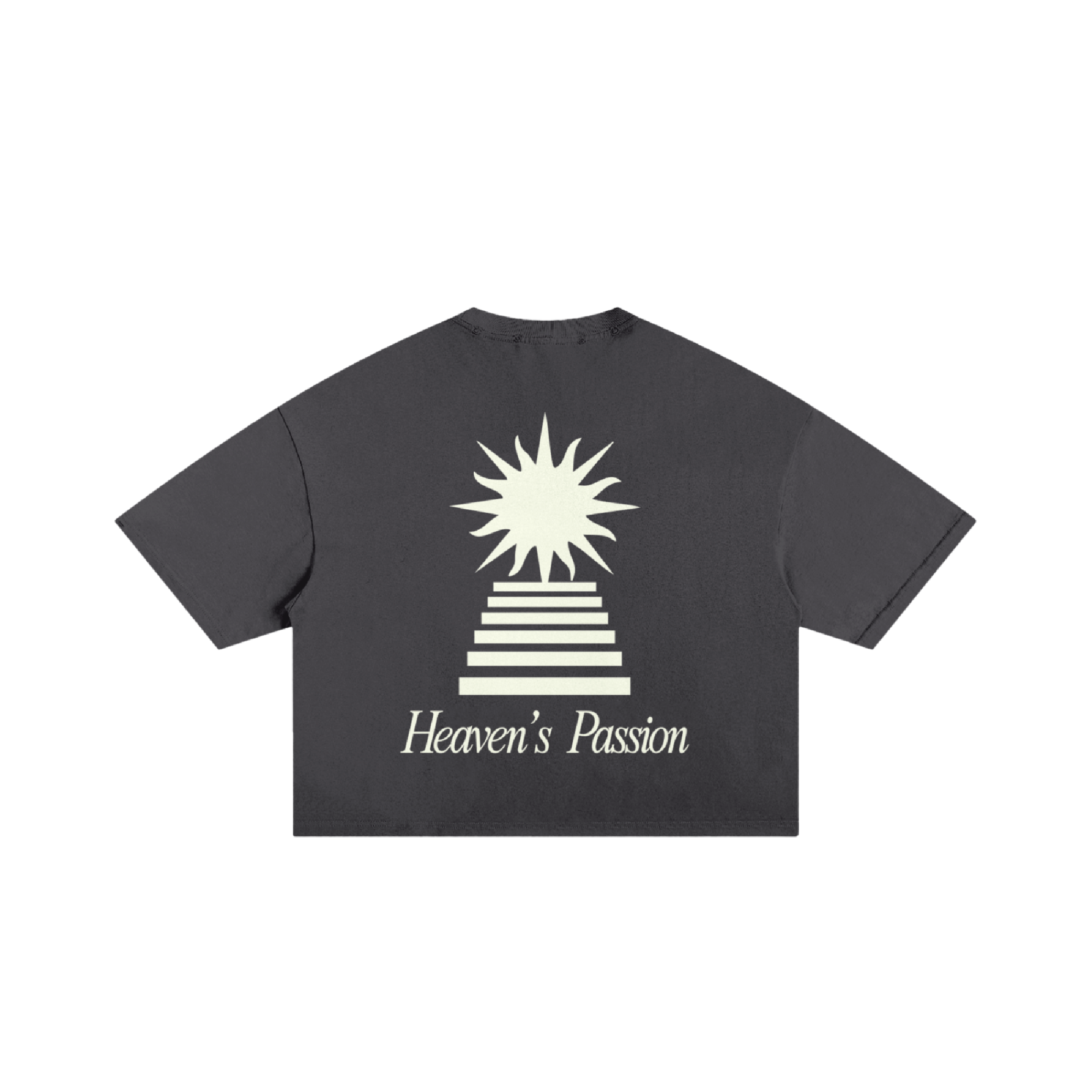 Heaven’s Passion Frayed Boxy Tee Wash Black | Peace® PEACE STORE