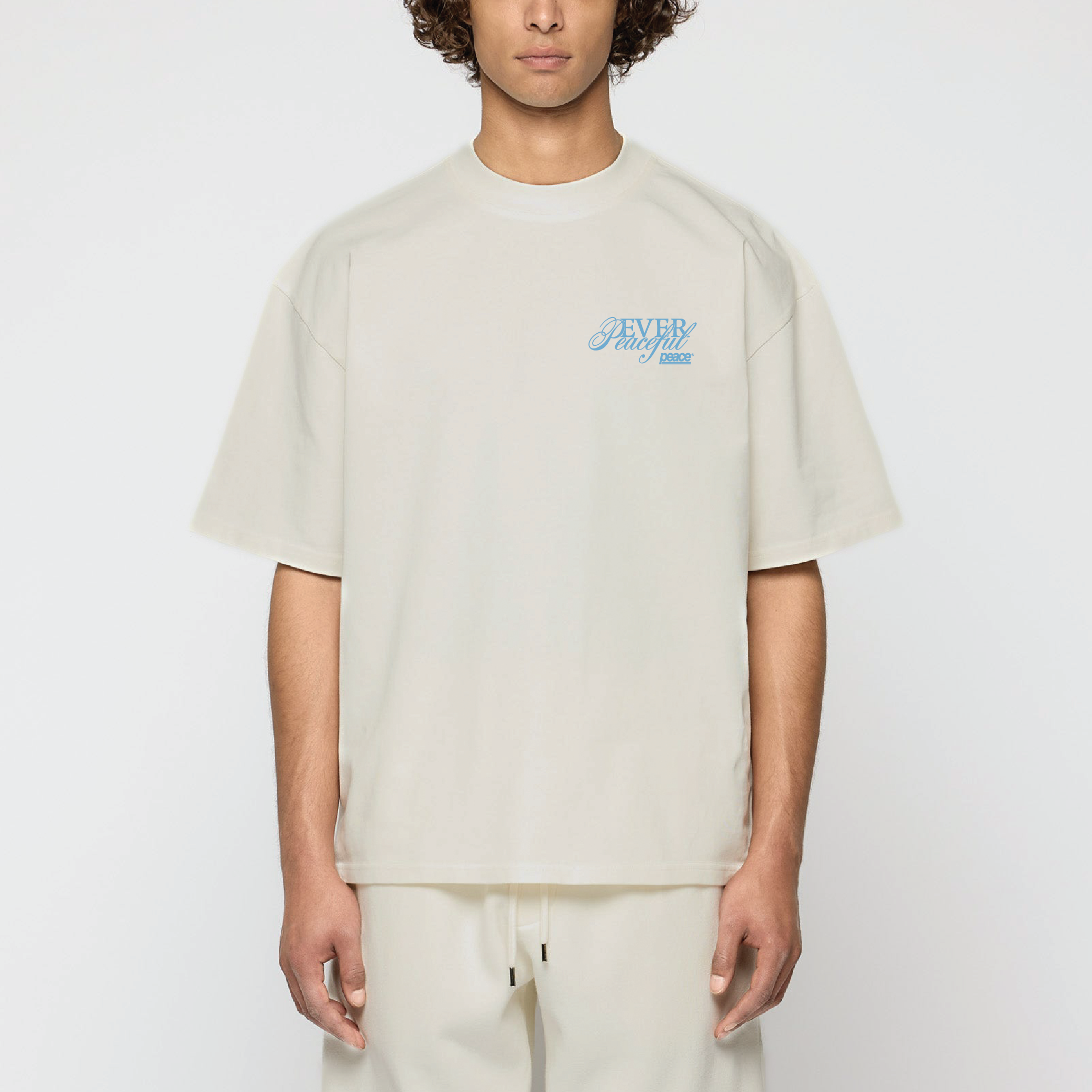 Ever Peaceful Beige Loose Fit Tee | Peace® PEACE STORE