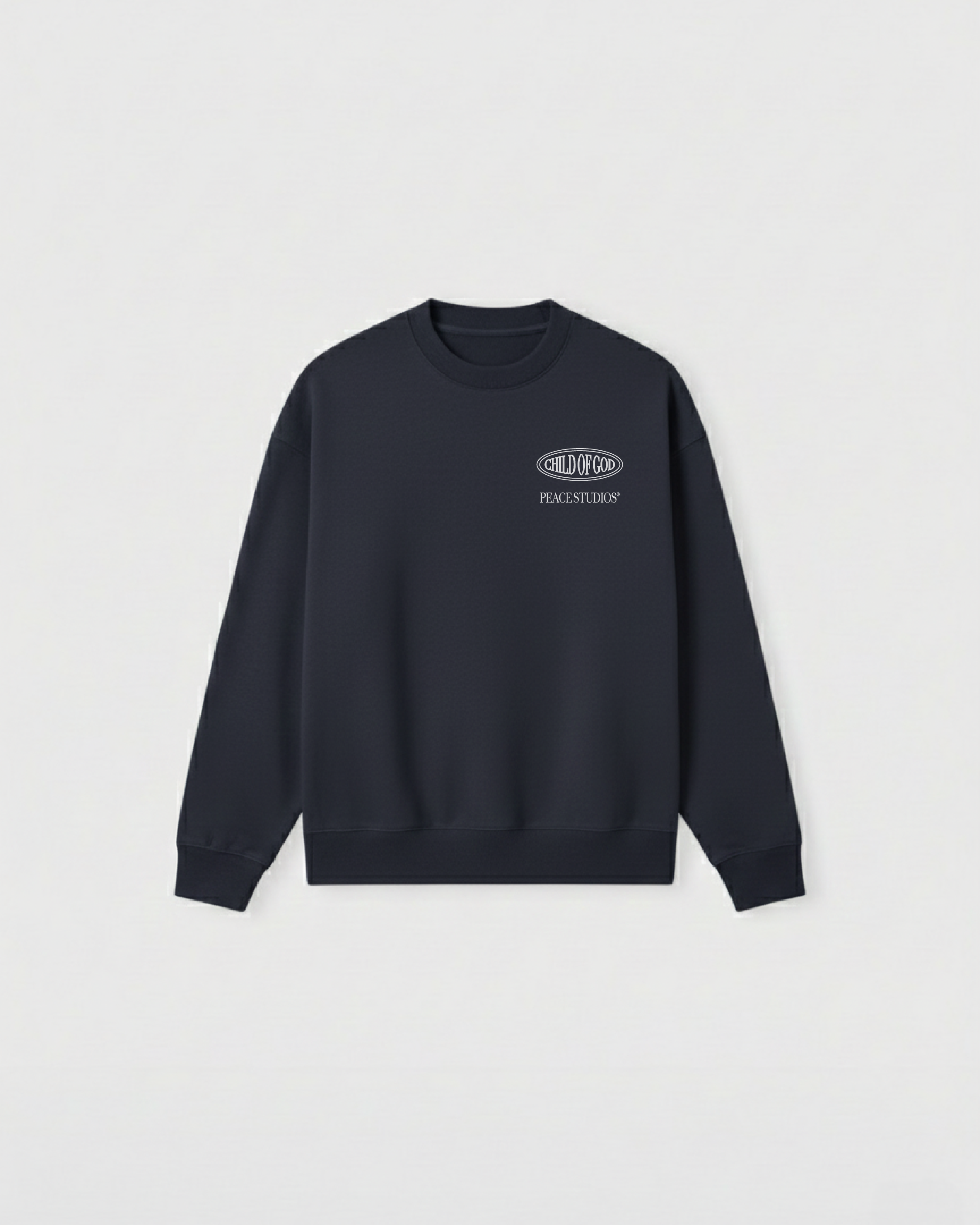 Child of God II Navy Blue Heavyweight Essential Sweatshirt | Peace®