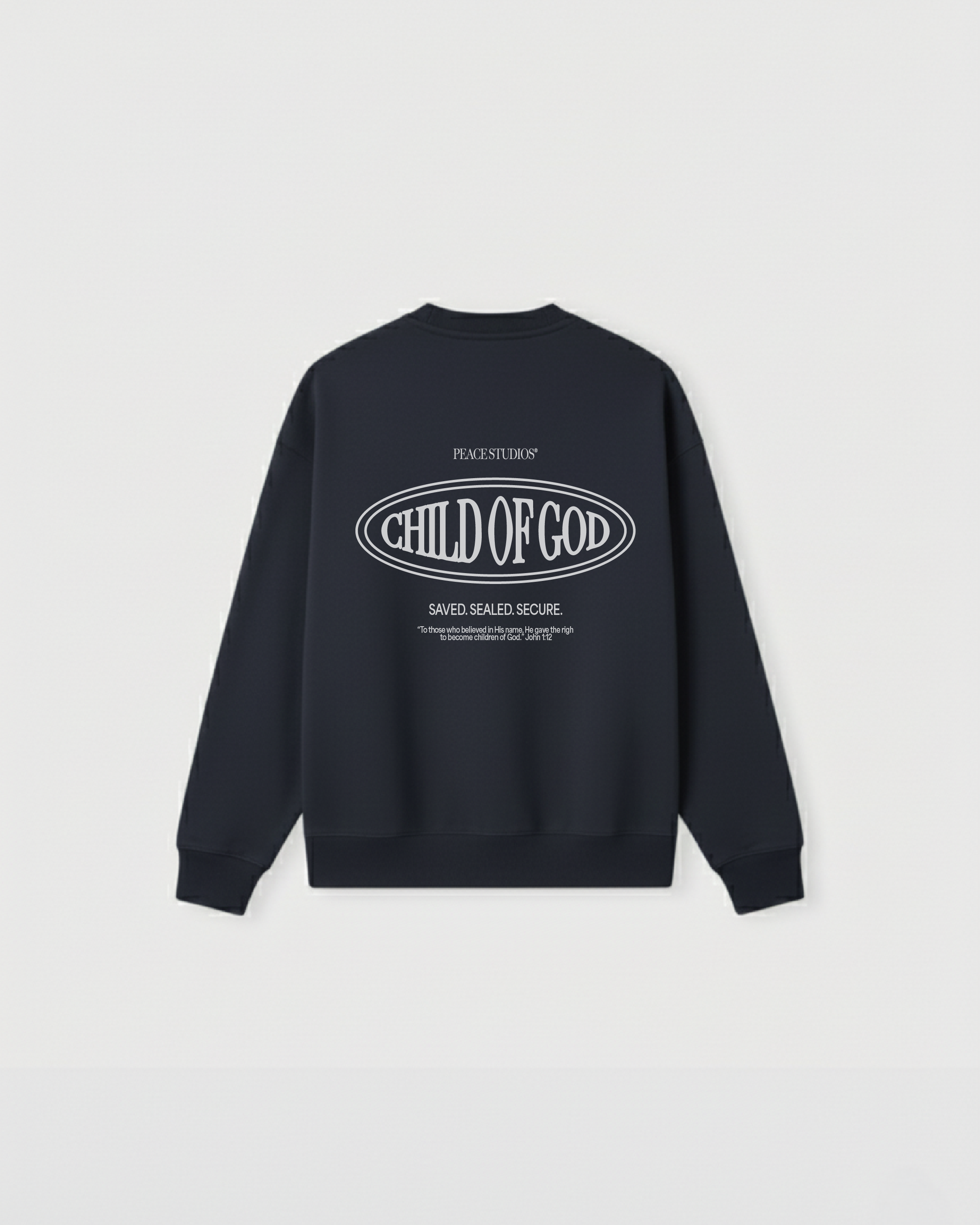 Child of God II Navy Blue Heavyweight Essential Sweatshirt | Peace®