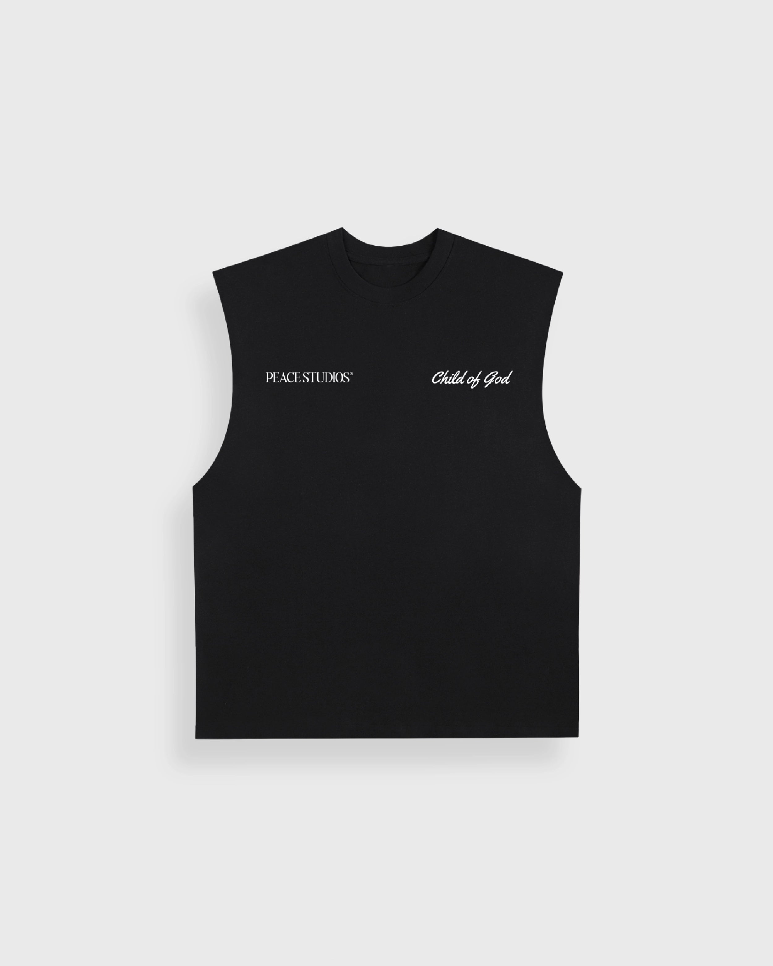 Child of God Black Raw Edge Tank Top | Peace®