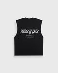 Child of God Black Raw Edge Tank Top | Peace®