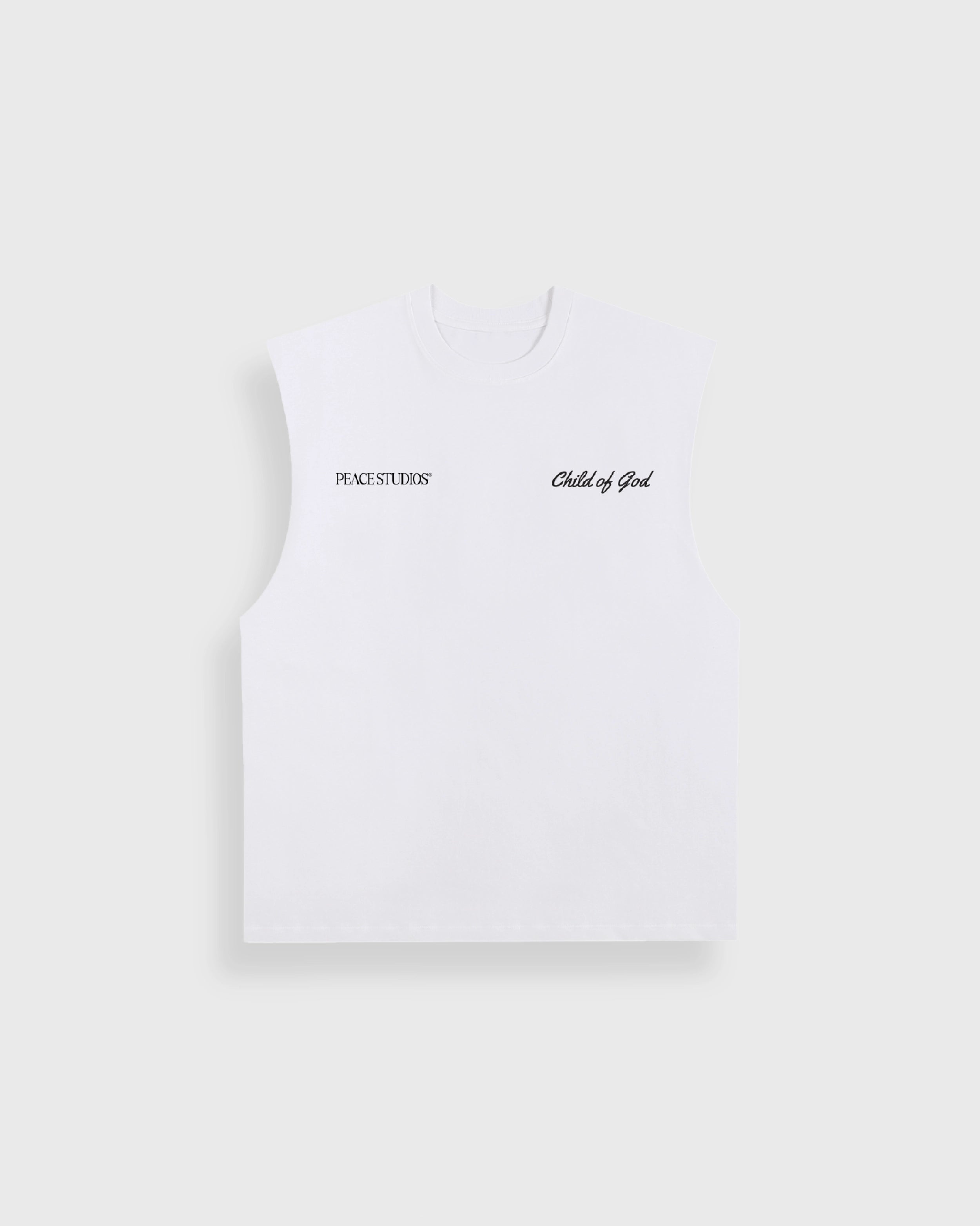 Child of God White Raw Edge Tank Top | Peace®