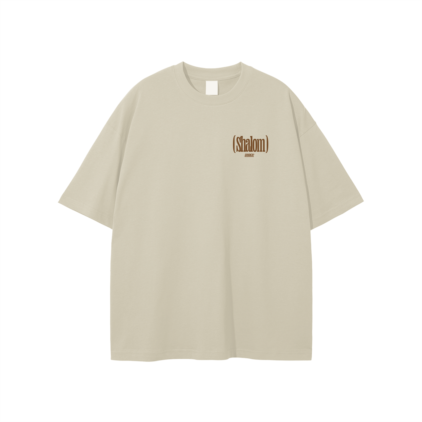 Shalom Official Beige Loose Fit Tee | Peace® PEACE STORE