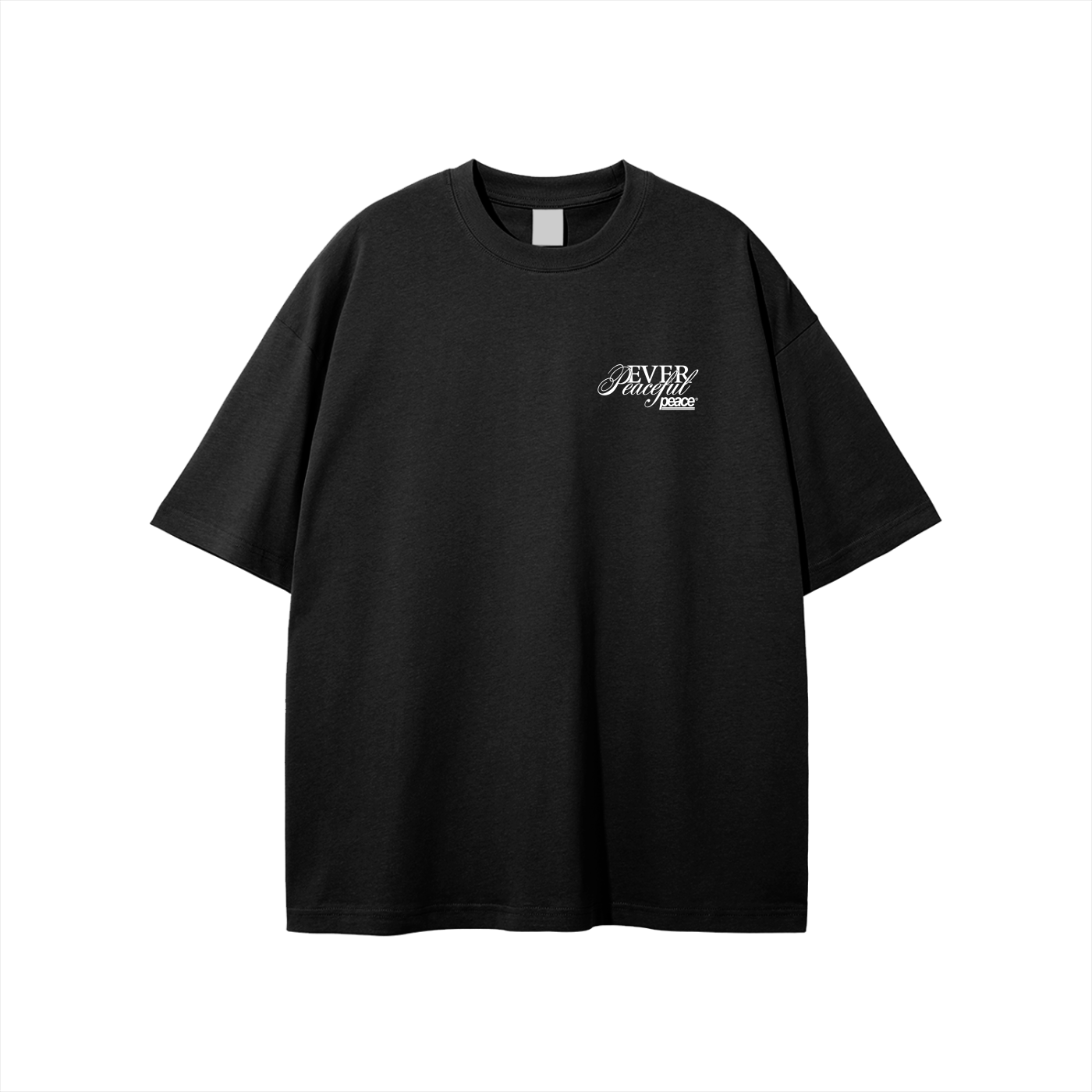 Ever Peaceful Black Loose Fit Tee | Peace® PEACE STORE