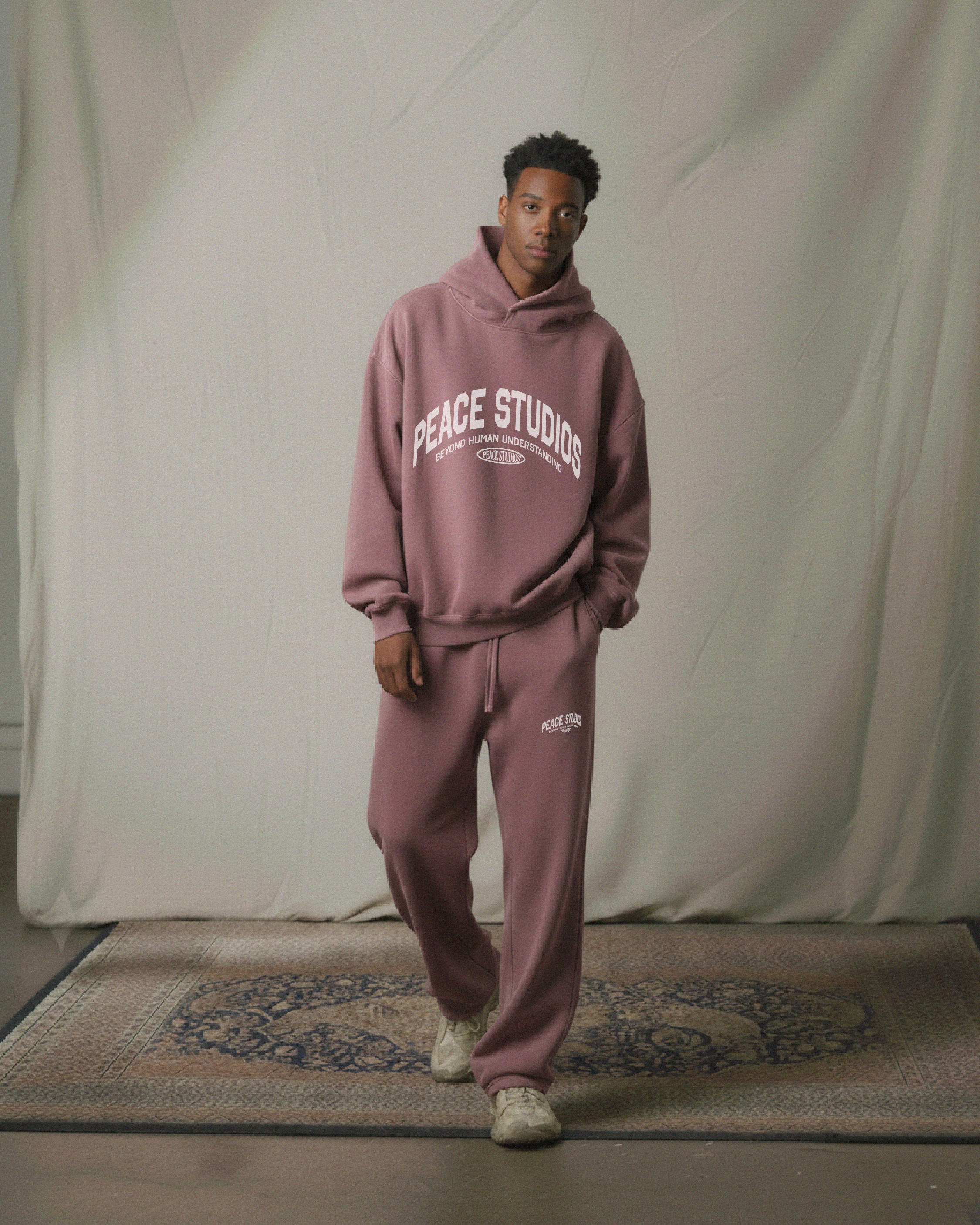 The Signature Collection Red Oversized Heavyweight Hoodie | Peace®