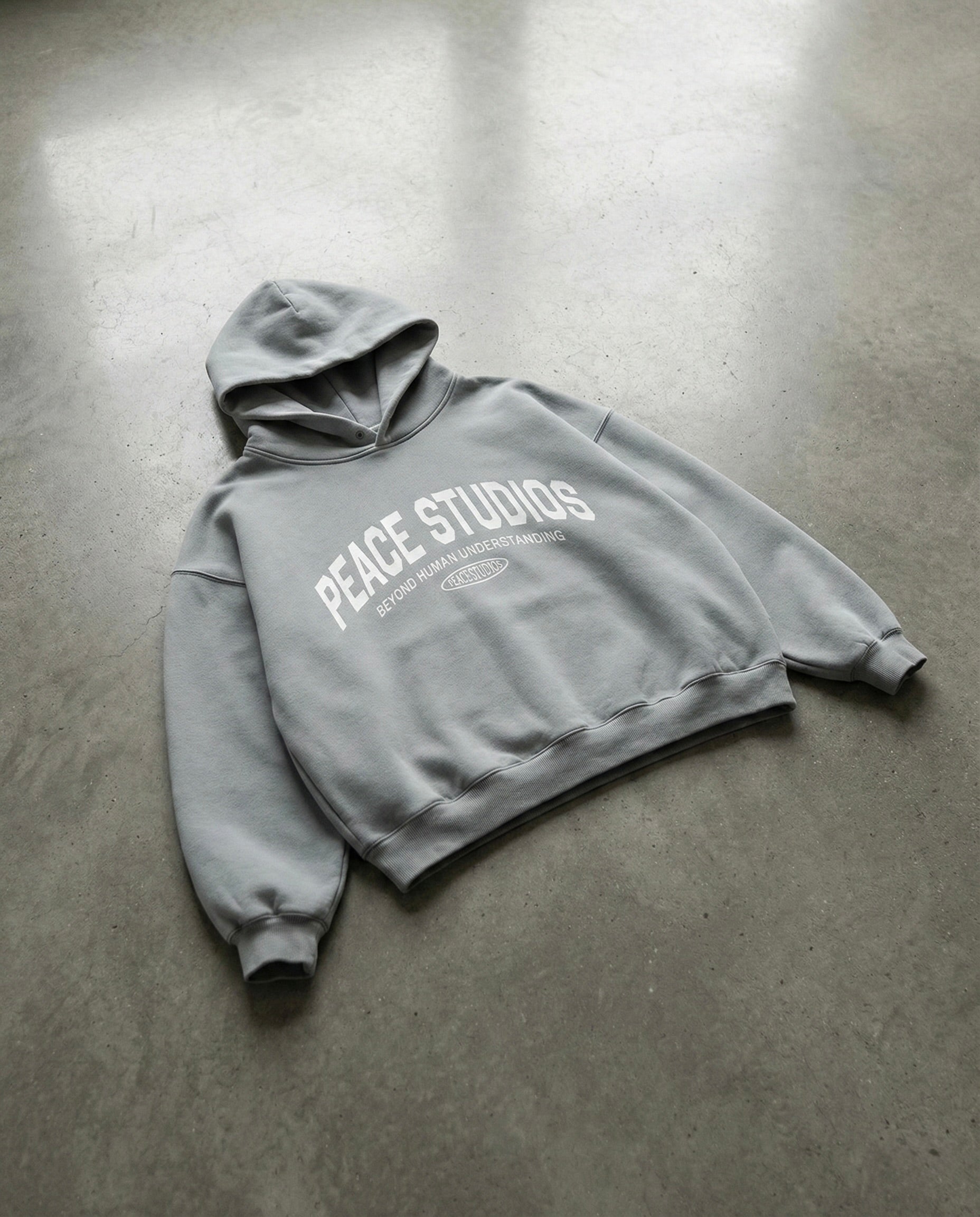 The Signature Collection Gray Oversized Heavyweight Hoodie | Peace®